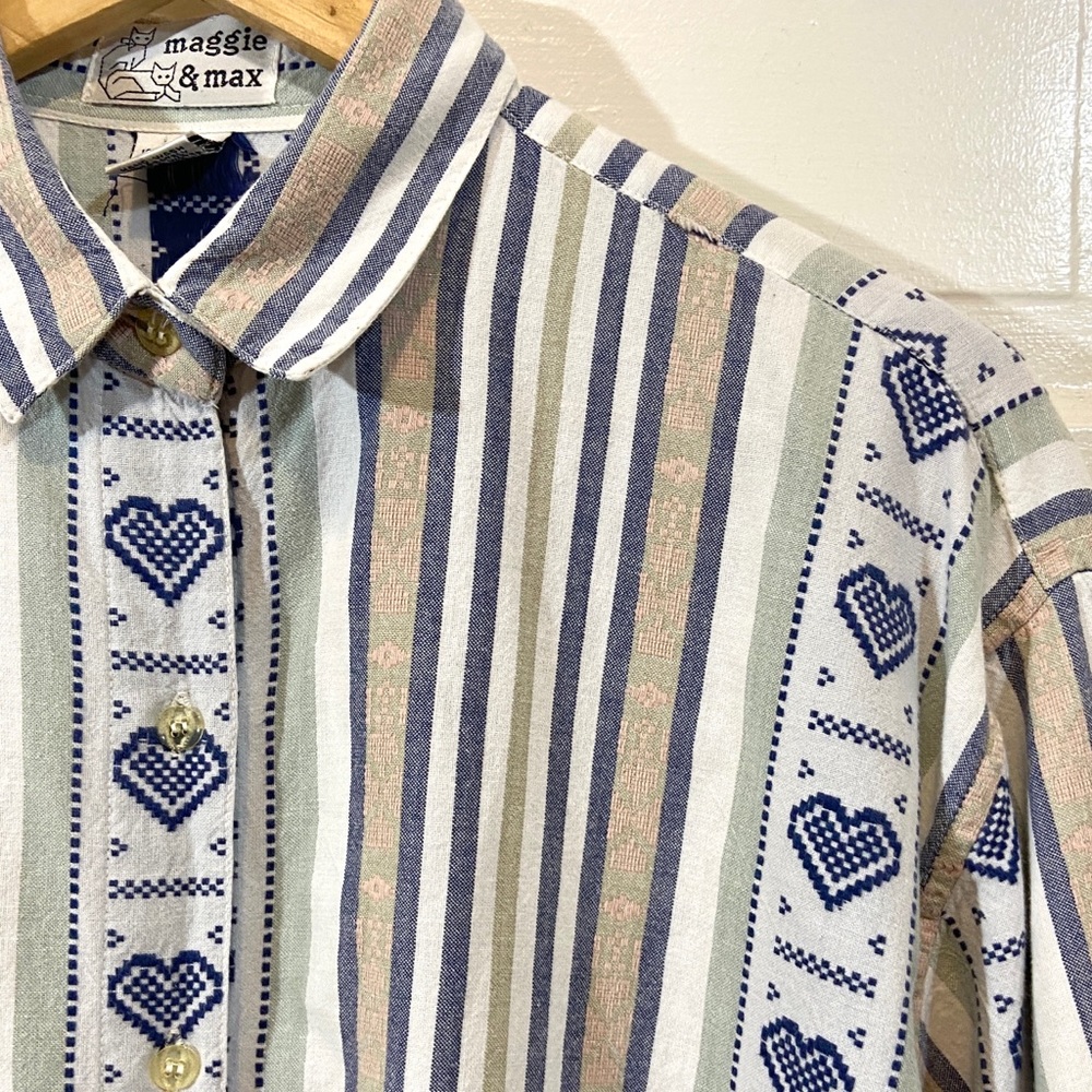 Vintage 80s cottagecore button up - Picture 3 of 6